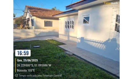 Casa em União da Vitória, São Bernardo, rua Clotário Portugal, n.º 1.674, bairro São Bernardo, PR. Área: 135m2