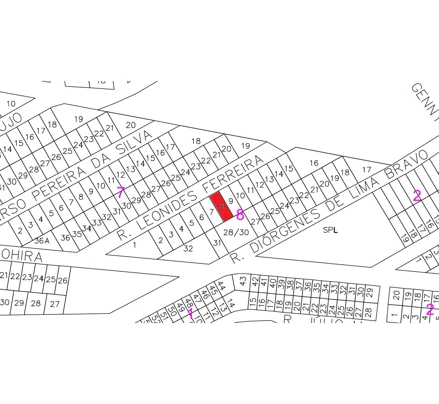 Terreno em Londrina, Jardim Perobal, rua Leonildes Ferreira s/n, PR. Área: 250m2 Terreno em Londrina, Jardim Perobal, rua Leonildes Ferreira s/n, PR. Área: 250m2