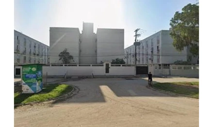 Apartamento em Guarujá, Jardim Conceicaozinha (Vicente De Carvalho), Avenida A, atual Av. Vereador Luis Carlos Romazzini, Módulo C do CONJUNTO HABITACIONAL SANTO AMARO III, SP. Área: 48.24m2