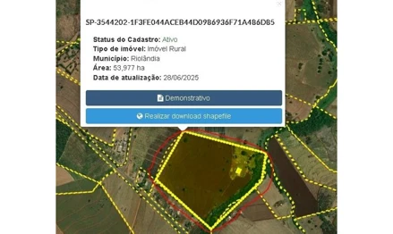 Área rural em Riolândia, , Riolândia, SP. Área: 3215.75m2