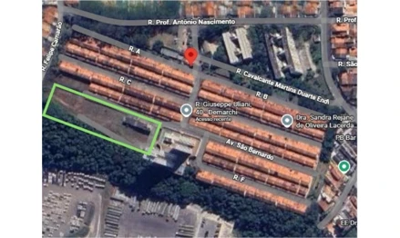 Terreno em São Bernardo do Campo, Demarchi, Rua Giuseppe Uliani, 40, SP. Área: 224.28m2