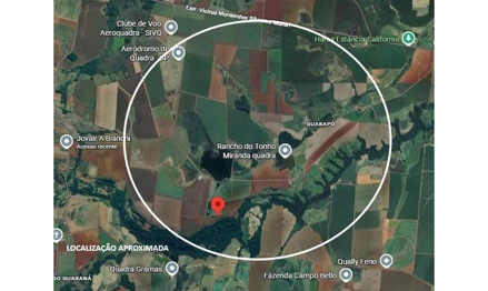 Fazenda em Quadra, Guarapó, Estrada Municipal Agenor Antônio de Oliveira, S/N, Guarapó, SP. Área: 129847m2