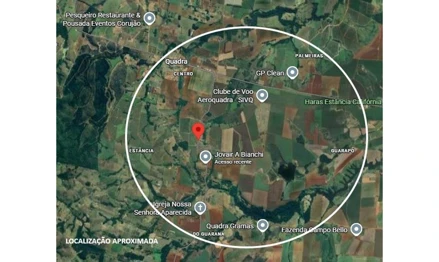 Fazenda em Quadra, Guarapó, ESTRADA MUNICIPAL JOAQUIM RODRIGUES, -, GUARAPÓ, SP. Área: 25.1143m2