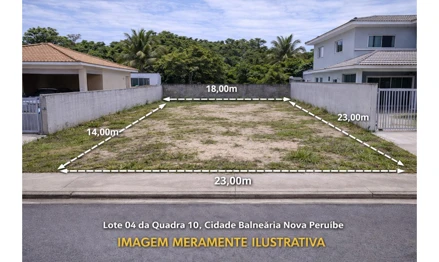 Terreno em Peruíbe, Cidade Balneária Nova Peruíbe, Avenida Nova Peruíbe, SP. Área: 287m2