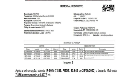 Imóvel rural em Palmeira, Sao Pedro, lugar denominado Sao Pedro, confrontando ao Norte com a BR 277; ao Sul com Augusto Budziak e Fiorello Eloy Cherobim; ao Oeste com Fiorello Eloy Cherobim; e ao Oeste com Jair Agottani Stadler., PR. Área: 6.8077m2 Imóvel rural em Palmeira, Sao Pedro, lugar denominado Sao Pedro, confrontando ao Norte com a BR 277; ao Sul com Augusto Budziak e Fiorello Eloy Cherobim; ao Oeste com Fiorello Eloy Cherobim; e ao Oeste com Jair Agottani Stadler., PR. Área: 6.8077m2